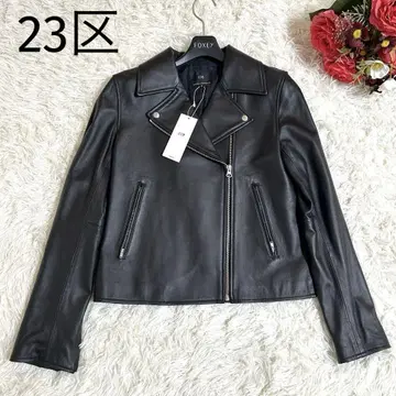 택 포함 새상품 23구 2022년 구매 블랙 램 가죽 라이더 자켓