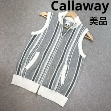 [새상품급] Callaway 캘러웨이 니트 베스트 골프 스트라이프