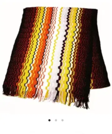 [ 택 포함 새상품 ] 미쏘니 MISSONI 보더 멀티 컬러 머플러