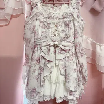 Lizlisa 로즈 리본 쉬폰 셋업