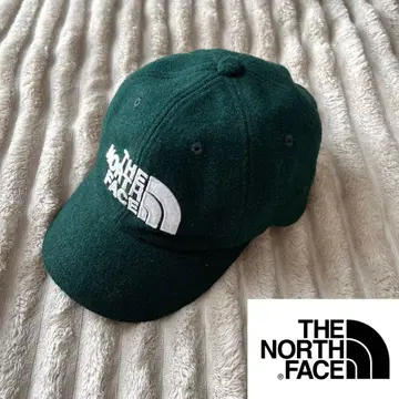 THE NORTH FACE 다크 그린 캡 울 혼방