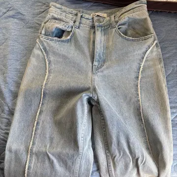 ZARA 라이트 블루 스트레이트 데님 EU 36