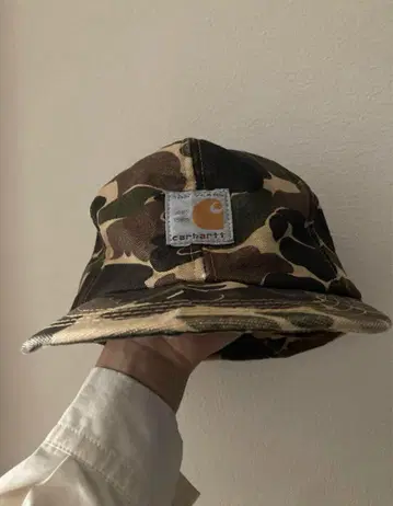 80s Carhartt 카모플라쥬 캡 100주년 기념 덕 카모