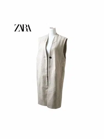 새상품급 ZARA 자라 펠트 슬리브리스 롱 베스트 지레 S