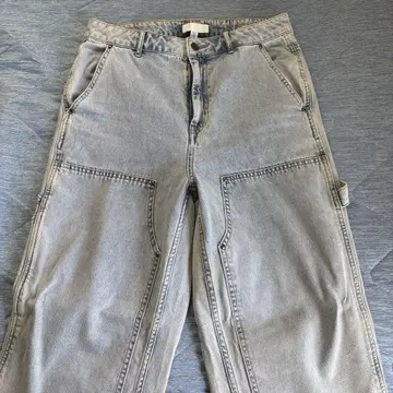 H&M 라이트 그레이 와이드 레그 데님 팬츠 EUR 40