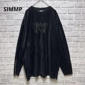 [ SIMMP ] 트레이닝복 U넥 남성용 블랙 XL 센터 로고