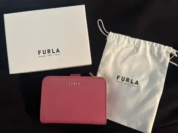 [새상품급] FURLA 2단 접이식 지갑 핑크