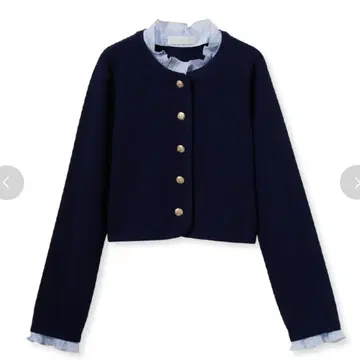 celford 프릴 탈부착 가디건 네이비 web 한정판