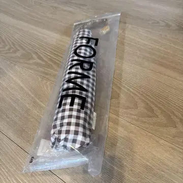 FORME 히가시하라 아키 접이식 양산 브라운 깅엄 체크