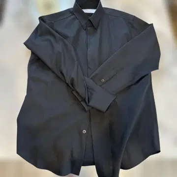 오버코트 블랙 울 긴팔 셔츠 25SS