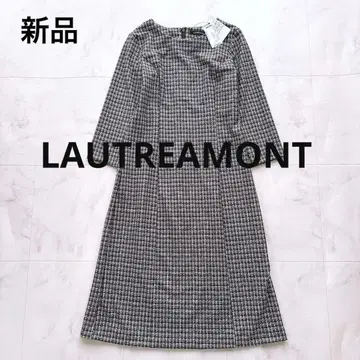 [ 새상품 ] LAUTREAMONT 하이텐션 트위드 프린트 원피스 블랙