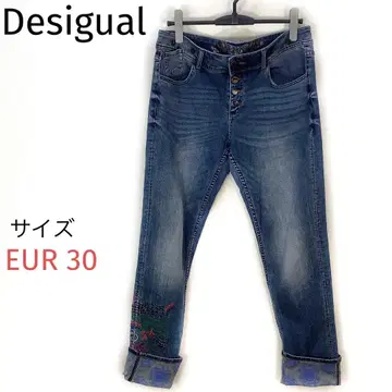 Desigual 데시그알 자수 데님 팬츠 빅 사이즈