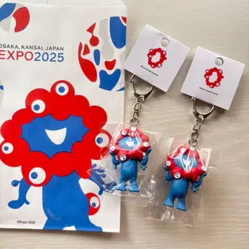 오사카 간사이 만박 EXPO2025 미야쿠미야쿠 입체 키링 2개