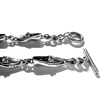Many Horse Bit Moccasins Chain Bracelet