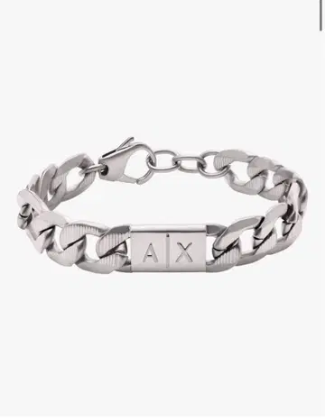 Armani Exchange 실버 체인 팔찌