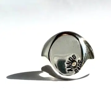 *sunny side up Signet Ring/Silver + K10