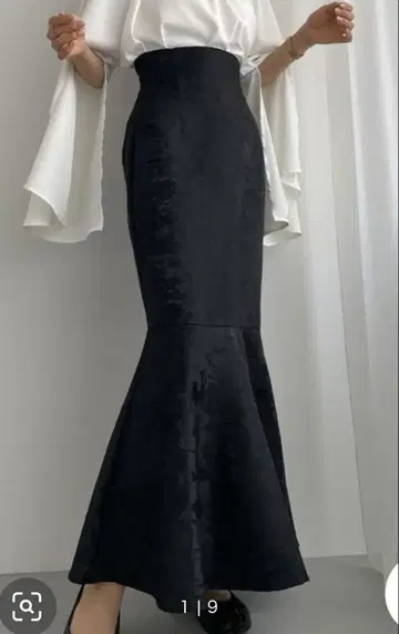 louere 하이웨스트 머메이드 스커트