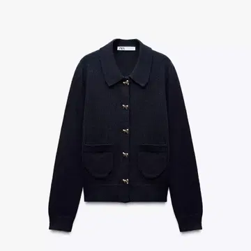 리본 버튼 니트 자켓 가디건 여성용 zara S 사이즈