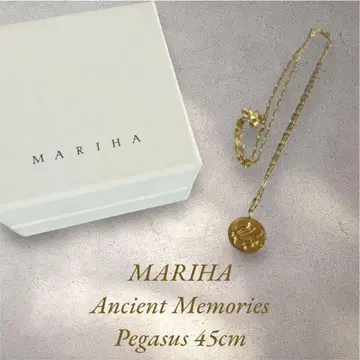 MARIHA 코인 목걸이 페가수스 레커탱글 체인 45cm