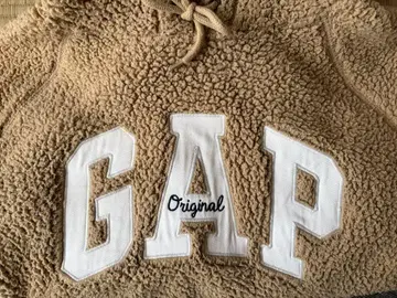 GAP 플리스 후드티 베이지 XS