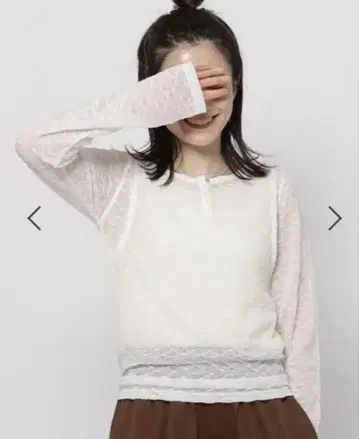니코앤드 페이크 레이어 레이스 풀오버