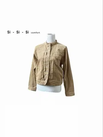 Si-Si-Si 수수수 코튼 코듀로이 노카라 자켓 L