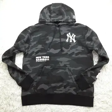 새상품급 NEW ERA 뉴에라 후드티 블랙 계열 카모플라주 패턴