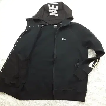 새상품급 NEW ERA 뉴에라 집업 후드티 블랙