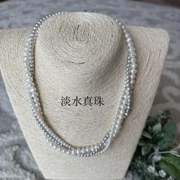 [ 담수진주 ] 3연 펄 목걸이
