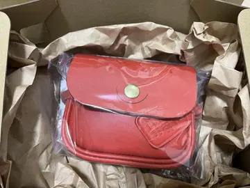고양이 눈 미니백 구슬 장식 빨간색