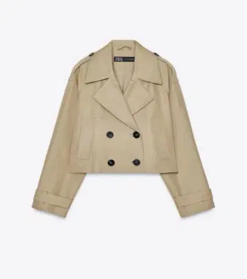 ZARA 더블 브레스트 숏 트렌치코트