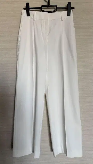 PLST 화이트 와이드 팬츠 S