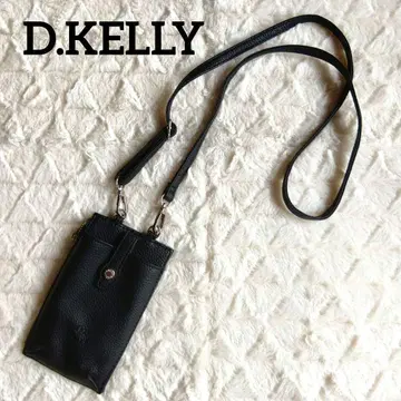 D.KELLY 블랙 가죽 스마트폰 숄더백