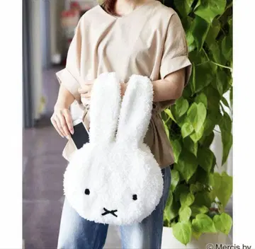 Miffy 미피 복슬복슬 얼굴 가방 토트백 미사용