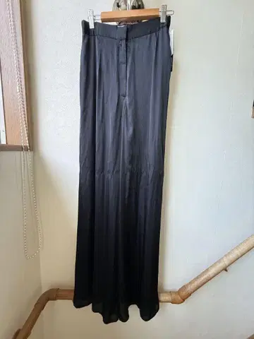 블랙 플레어 팬츠 롱