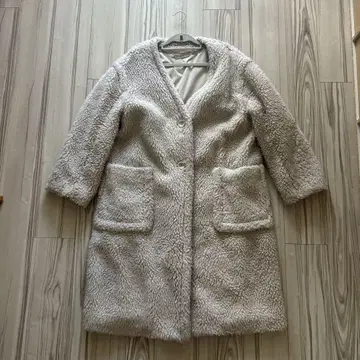 Mila Owen 아이보리 보아 롱 코트 사이즈 F