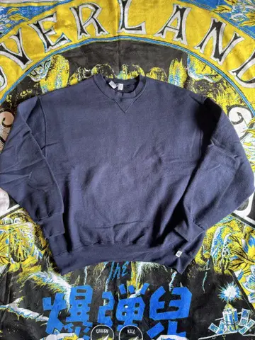 90s 멕시코제 앞V 러셀 네이비 맨투맨