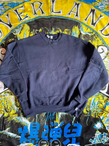 90s 멕시코제 앞V 러셀 네이비 맨투맨