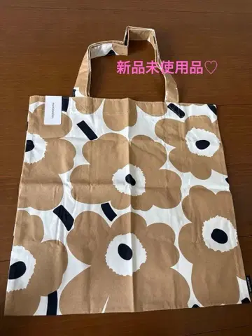 택 포함 새상품 marimekko 마리메꼬 우니코 토트백 베이지