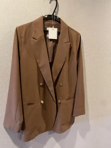 RIVE DROITE 브라운 더블 브레스트 테일러드 자켓