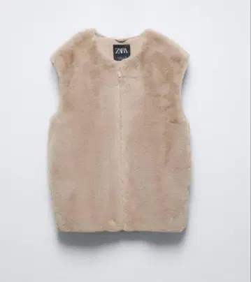 ZARA 인조 모피 베스트