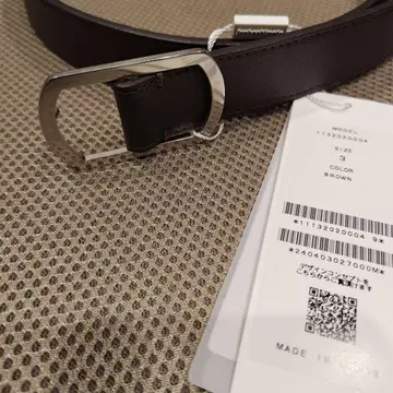 junhashimoto 준하시모토 벨트 실버 버클 브라운