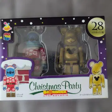 베어브릭 크리스마스 파티 BE@RBRICK 스티치, 골드