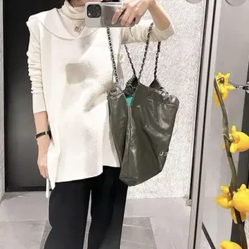 yori 세일러 카라 베스트 압축 니트 아이보리