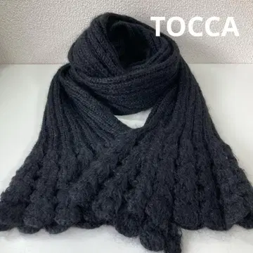 TOCCA 롱 머플러 모헤어 니트 블랙