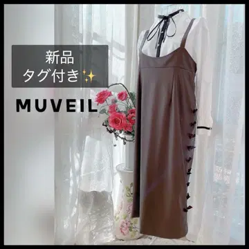 [ 택 포함 새상품 ] MUVEIL 리본 포함 원피스