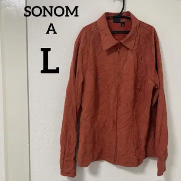 새상품급 SONOMA [ L ] 오렌지 집업 셔츠 가을/겨울 남성용 긴팔