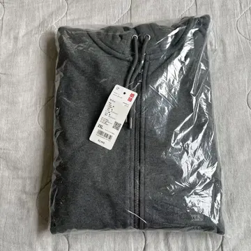 UNIQLO 유니클로 그레이 맨투맨 풀 집업 후드티 XXL