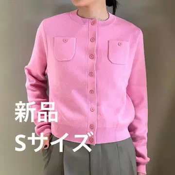 CABaN 코튼 캐시미어 크루넥 가디건 핑크 S 사이즈 32