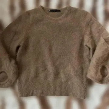 martinique 벌룬 슬리브 니트 스웨터 베이지